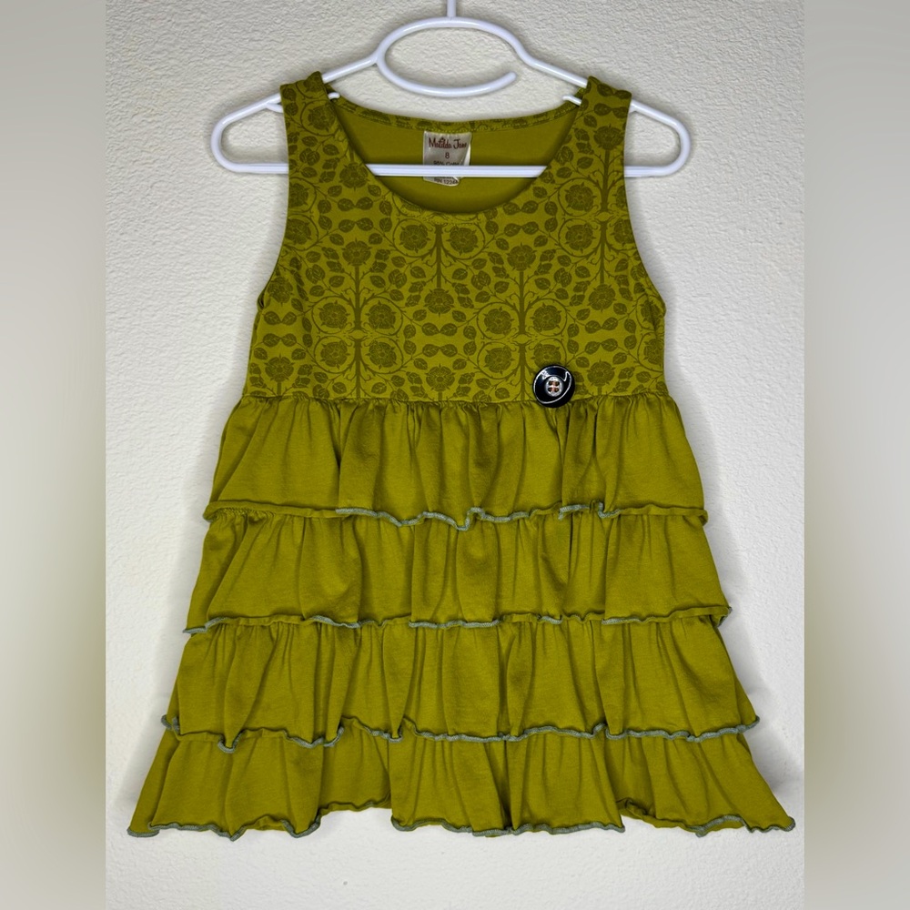 Matilda Jane Field Trip Lizzy Top Green Tunic size 8